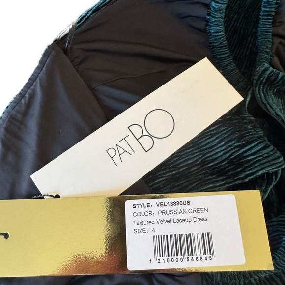 PATBO - NWT Textured Velvet Lace-Up Cut Out Maxi Dress Sz 4 - Picture 12 of 13